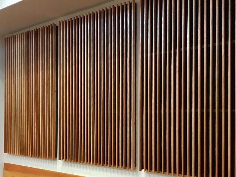 Live Timber Slatted Acoustic Panels